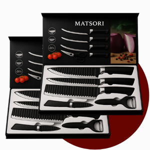 2 Conjuntos Matsori 8 Facas + 4 Brindes + Frete grátis