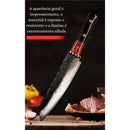 Faca Chef Artesanal 34,5cm Full Tang em Aço 3Cr13 com Cabo de Madeira Premium