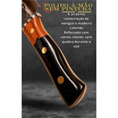 Faca Chef Artesanal 34,5cm Full Tang em Aço 3Cr13 com Cabo de Madeira Premium